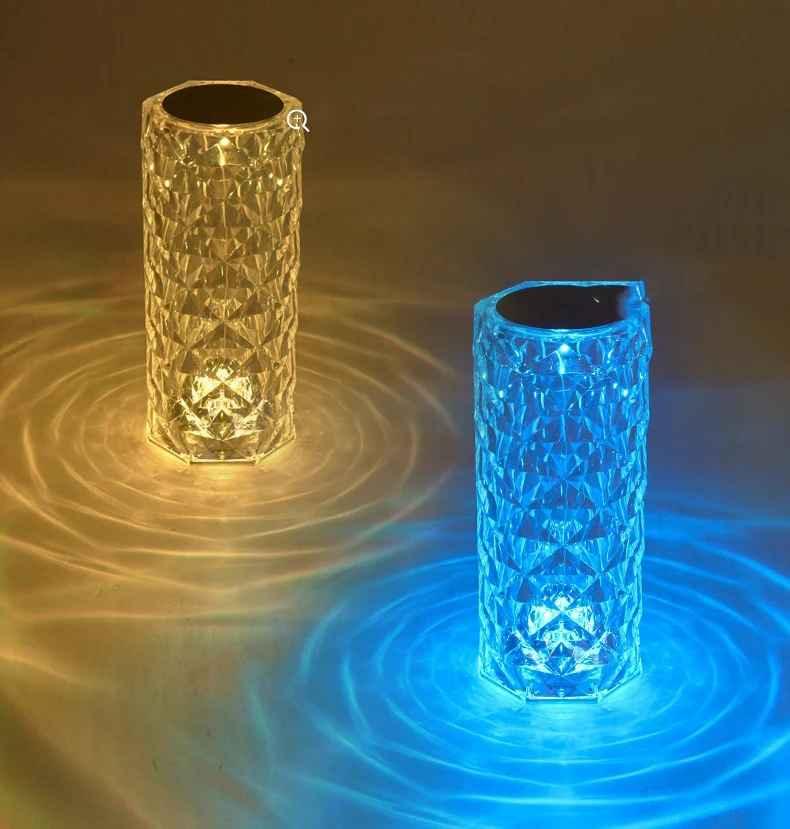Lampe de table Crystal Rose Diamond™ – 16 couleurs de magie ambiante