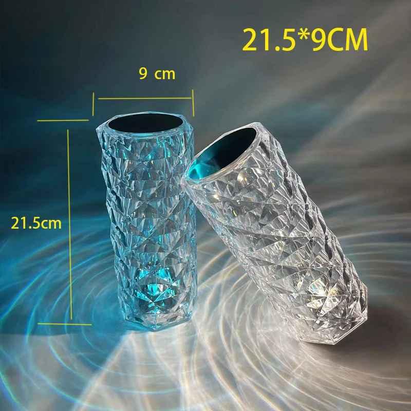 Lampe de table Crystal Rose Diamond™ – 16 couleurs de magie ambiante