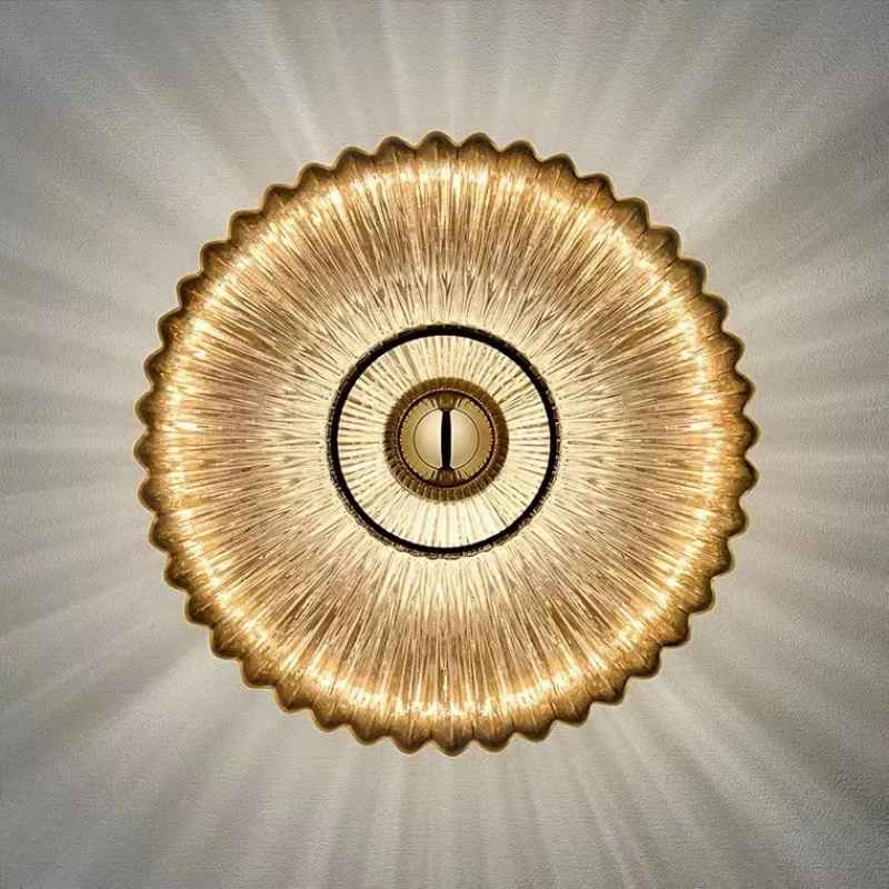 Ripple Glass LED Wall Light – Modern Ambient Sconce Lighting