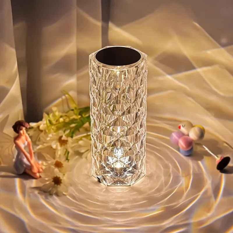 Lampe de table Crystal Rose Diamond™ – 16 couleurs de magie ambiante