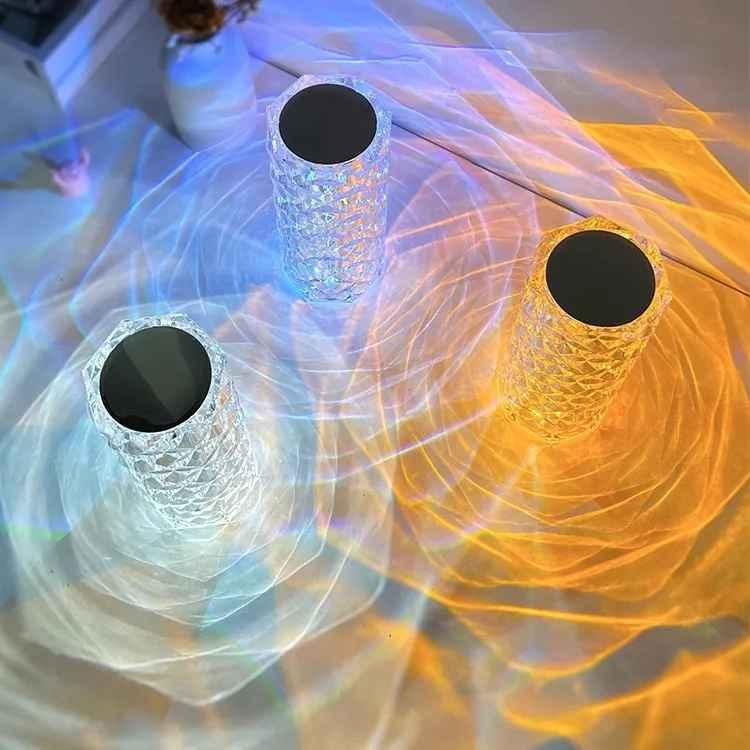 Lampe de table Crystal Rose Diamond™ – 16 couleurs de magie ambiante