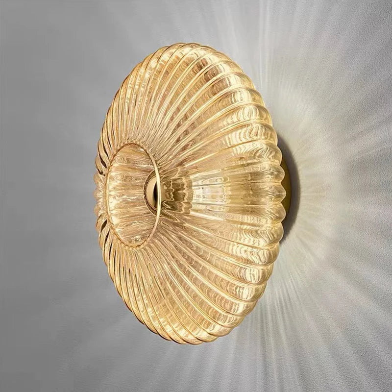 Ripple Glass LED Wall Light – Modern Ambient Sconce Lighting