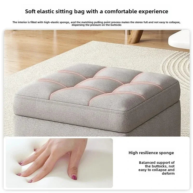Pouf de rangement avec siège rembourré : un style élégant et un confort pratique