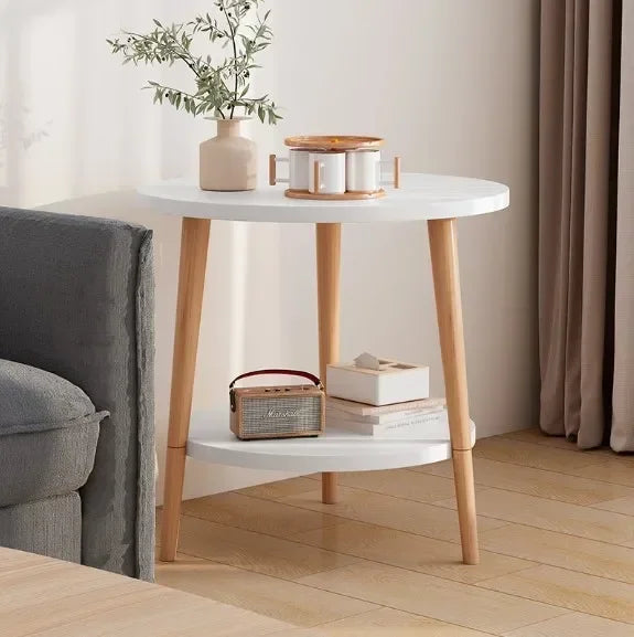 Table basse ronde nordique – Style minimaliste, fonctionnalité maximale