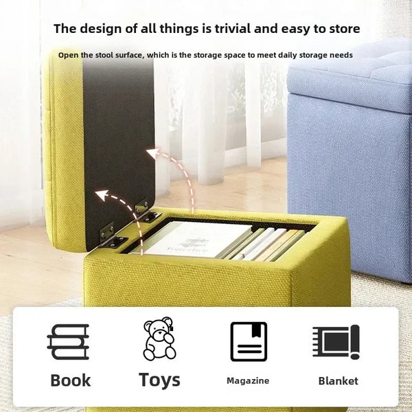 Pouf de rangement moderne avec assise rembourrée : un style élégant et un confort pratique
