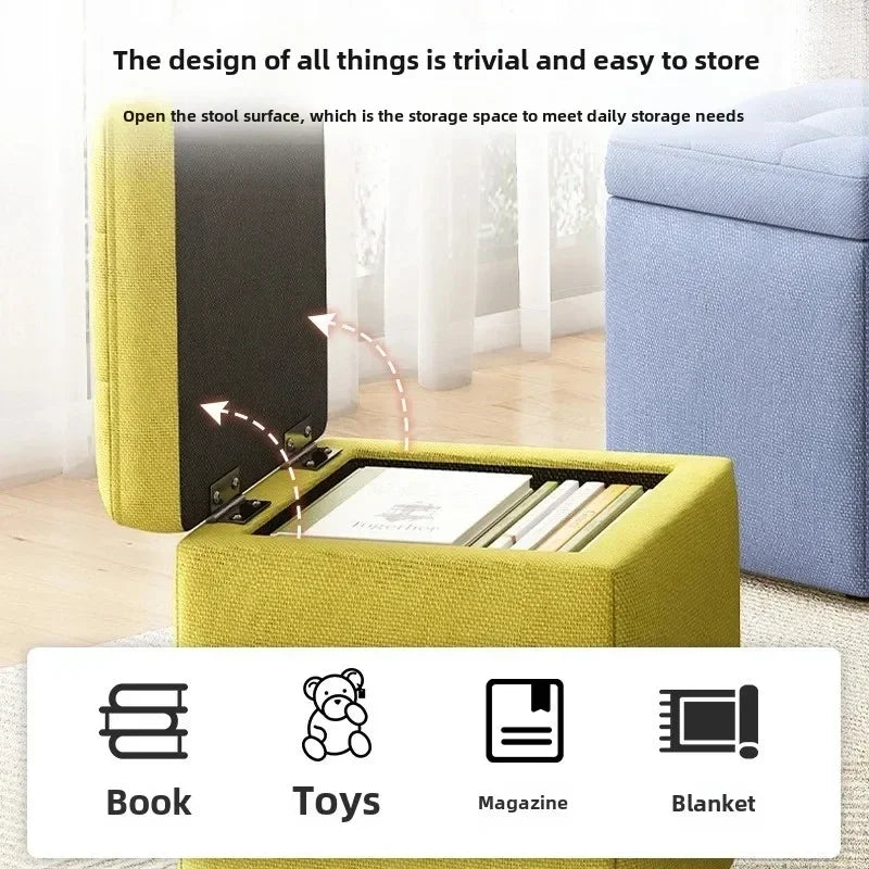 Pouf de rangement avec siège rembourré : un style élégant et un confort pratique