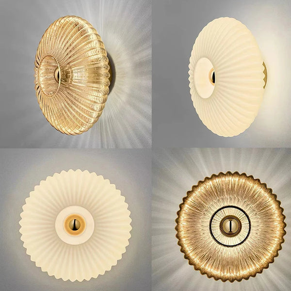 Ripple Glass LED Wall Light – Modern Ambient Sconce Lighting