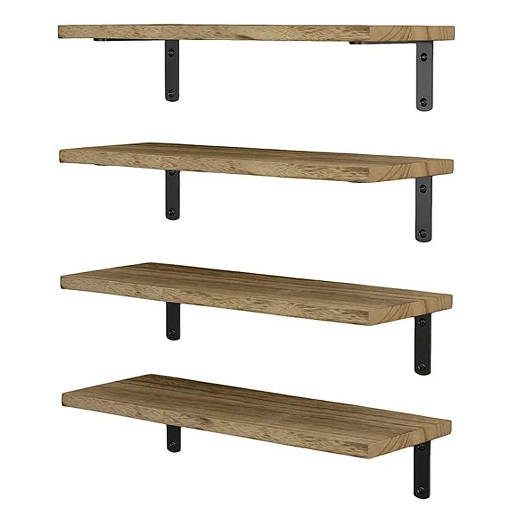 Classic Rustic Wooden Wall Shelves