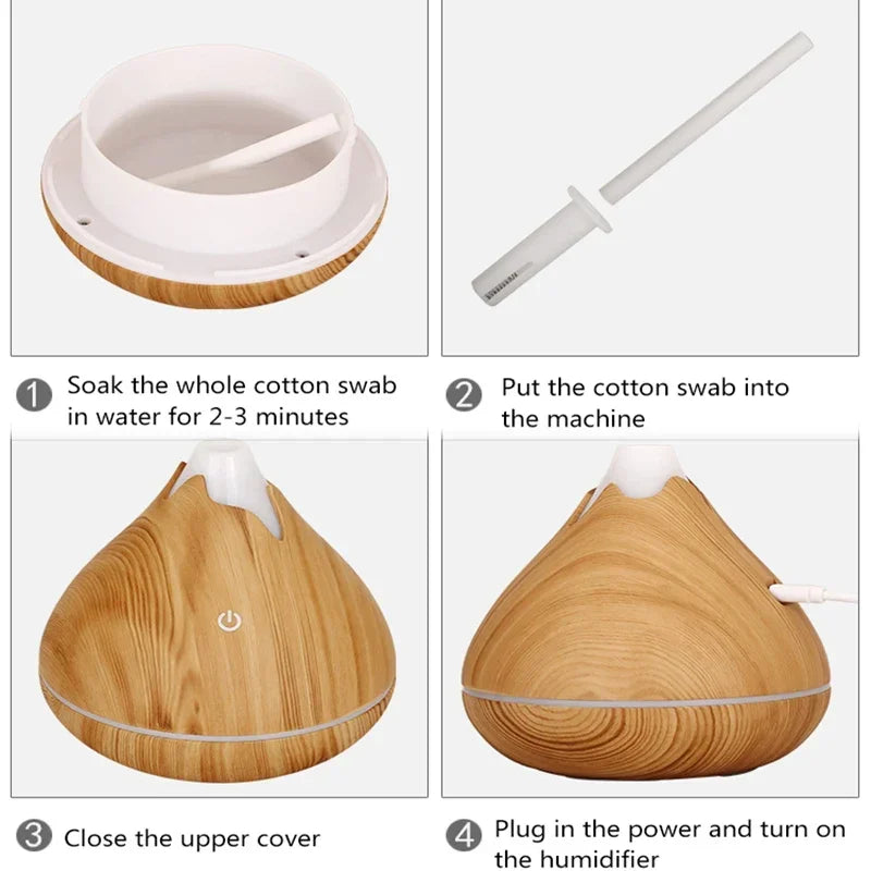 Snow Mountain Humidifier – Aroma Diffuser with LED Lights & Mist Function