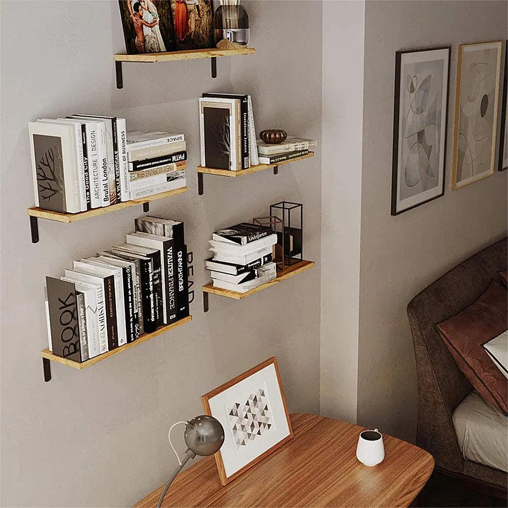Classic Rustic Wooden Wall Shelves