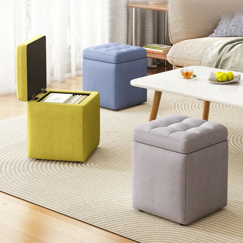 Pouf de rangement avec siège rembourré : un style élégant et un confort pratique