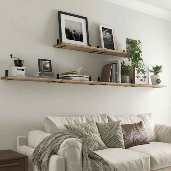 Rustic Floating Wall Shelves