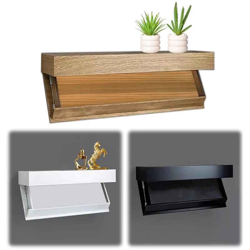 Stylish Wall Shelf with Hidden Storage