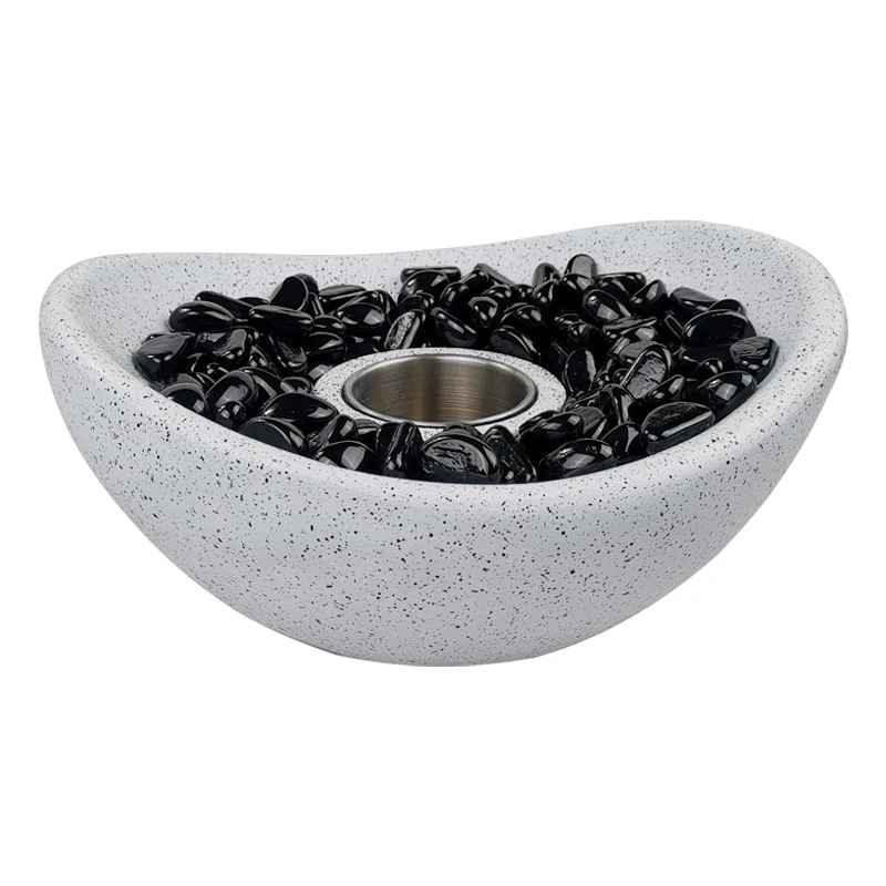 Modern Stone-Style Tabletop Fireplace