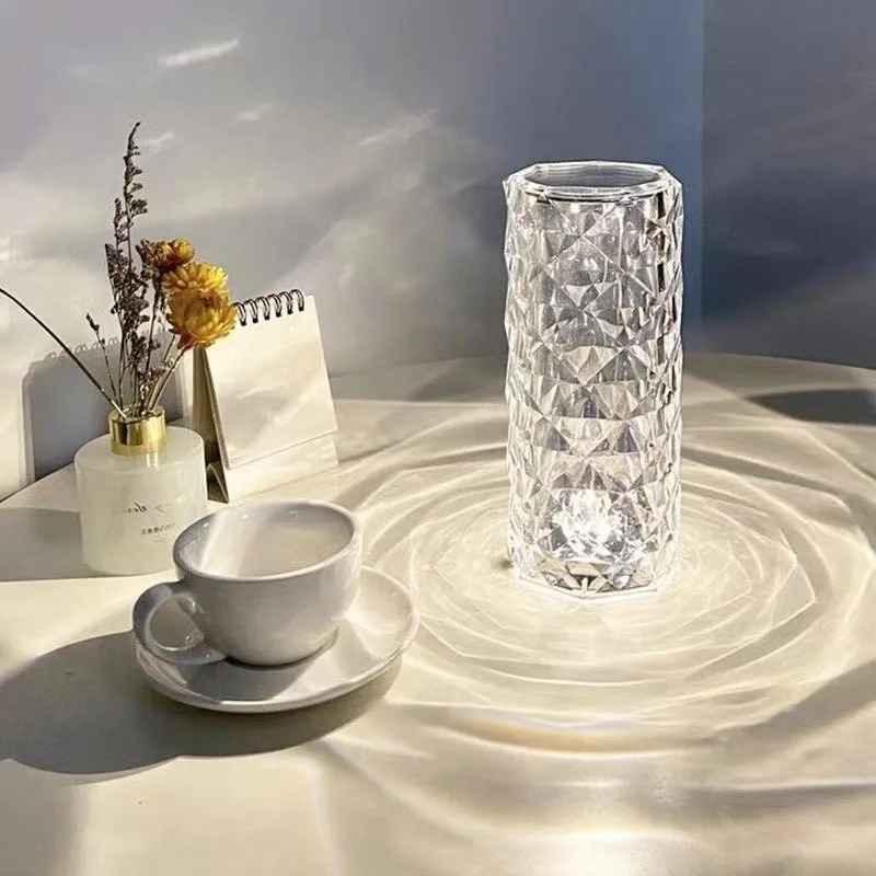 Lampe de table Crystal Rose Diamond™ – 16 couleurs de magie ambiante