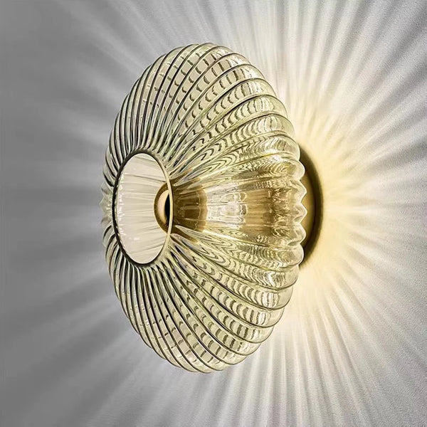 Ripple Glass LED Wall Light – Modern Ambient Sconce Lighting