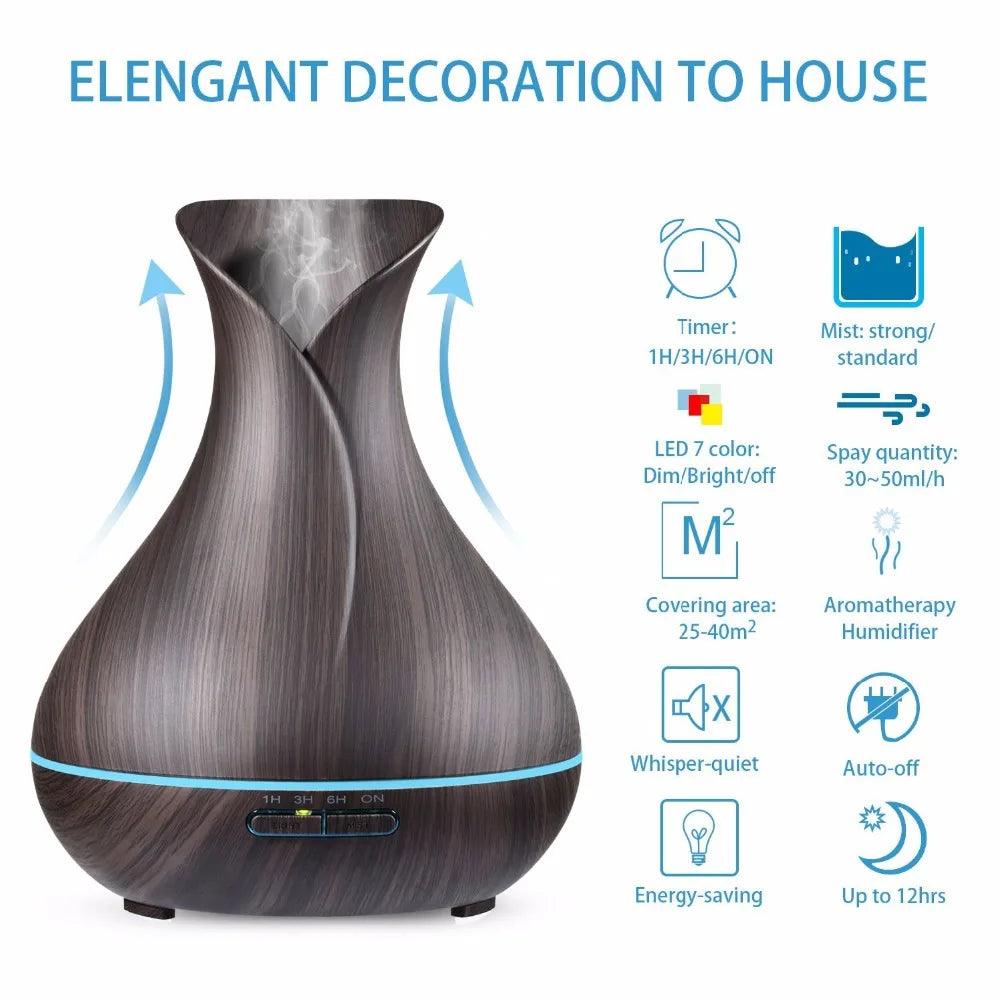 Aroma Diffusor – Edles Vasendesign mit LED-Licht und Befeuchterfunktion