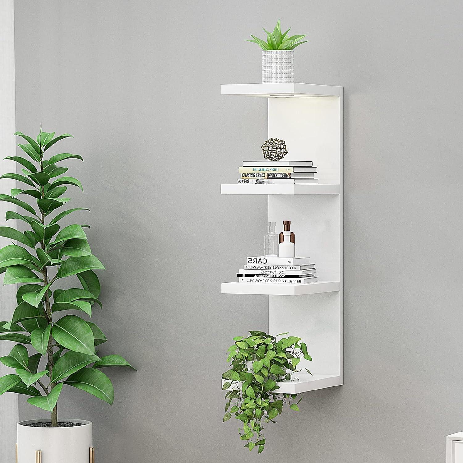 Sleek Floating Shelf with Built-in Light
