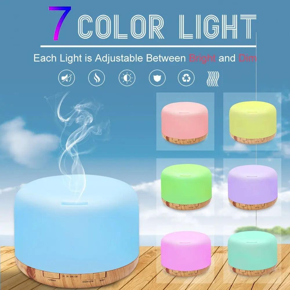 500 ml Farbwechsel-Aroma-Diffusor – Mit Fernbedienung und LED-Leuchten