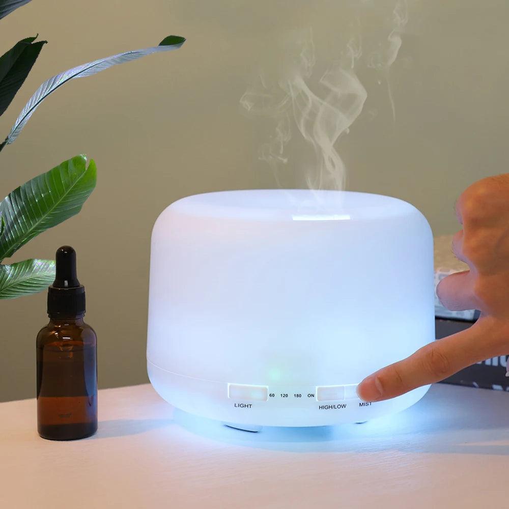 500ml Color-Changing Aroma Diffuser – With Remote Control & LED Lights